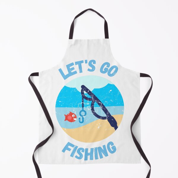 Item preview, Let's Go Fishing Blue Fish Rod Grunge Effect designed and sold by LuckyKermit.