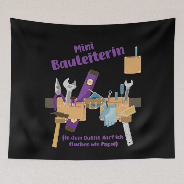 Item preview, Mini Bauleiterin - Fluchen wie Papa – Mädchen designed and sold by Shirt-Designs.