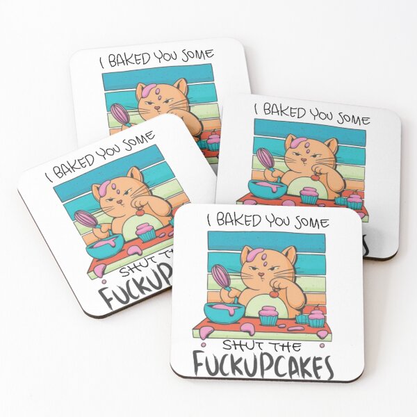 Item preview, I baked you some shut the fuckupcakes, funny shirt with a cat making cupcakes designed and sold by kind4you.