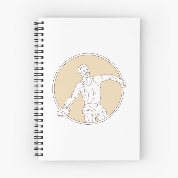 Item preview, Track and Field Discus Thrower Circle Mono Line designed and sold by patrimonio.