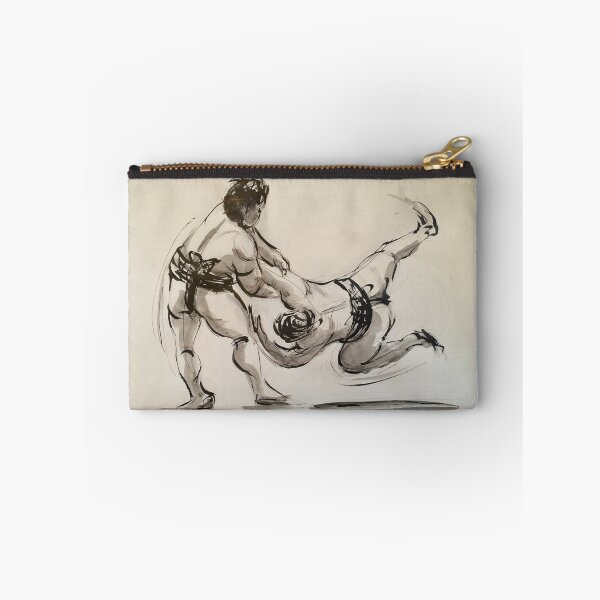 Item preview, Sumo #17 - Sumo wrestlers ink wash painting on paper designed and sold by Rebecca Rees.
