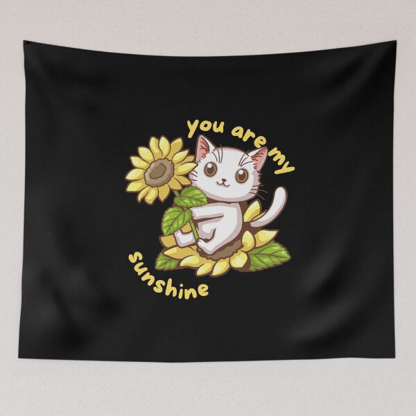 Item preview, You Are My Sunshine Cat Sunflower designed and sold by NerdCulture.