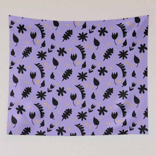 Item preview, Black gold Purple lavender  floral designed and sold by DemonicGloom.
