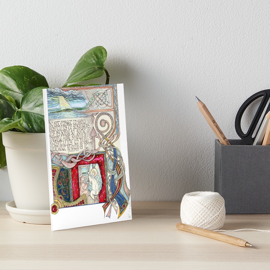 Hospitality to Angels Art Board Print