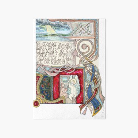 Hospitality to Angels Art Board Print