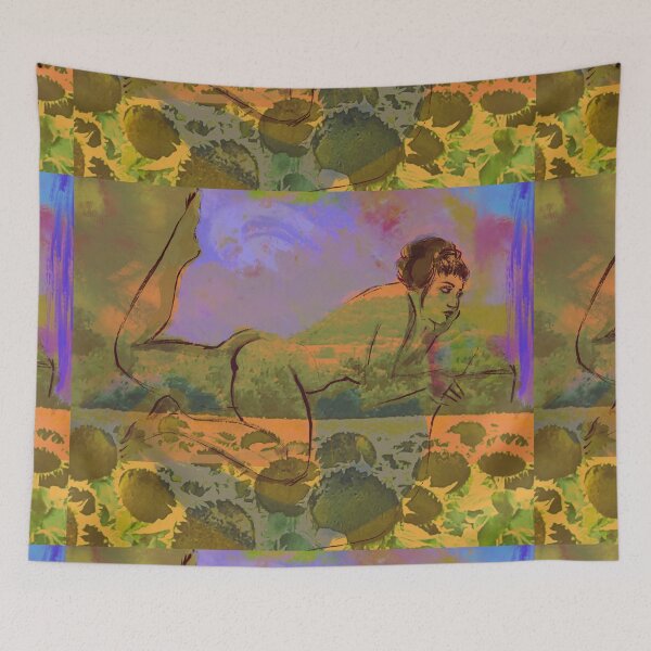 Item preview, Botanical series: Thinking of Sunflowers designed and sold by Susan R. Kirshenbaum.
