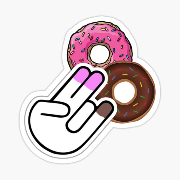 Donut Fingers Sticker The Shocker Sticker Meme Sticker - Temu