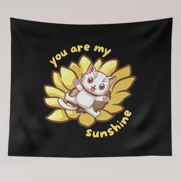 Item preview, You Are My Sunshine Cat Sunflower Kitty designed and sold by NerdCulture.