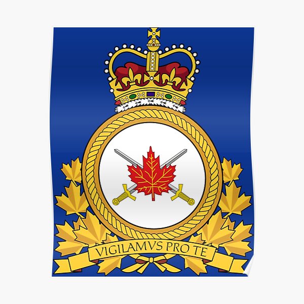 Cap Badges of the Canadian Forces Military Picture Army Navy Air Poster 