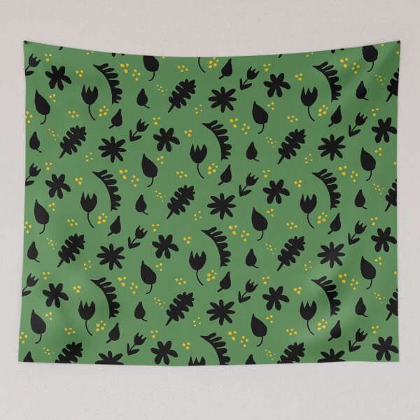 Item preview, Black and green floral designed and sold by DemonicGloom.