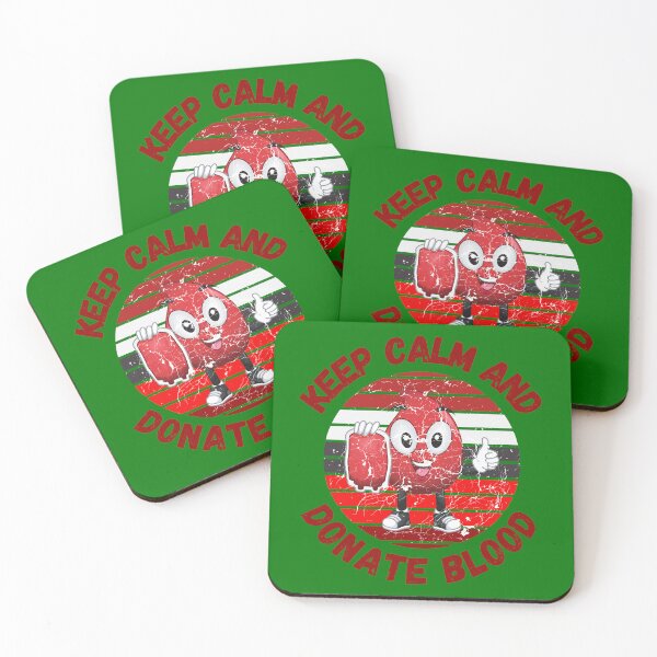Item preview, Keep Calm And Donate Blood Bloodbag With Retro Sunset Grunge Effect In Green designed and sold by LuckyKermit.