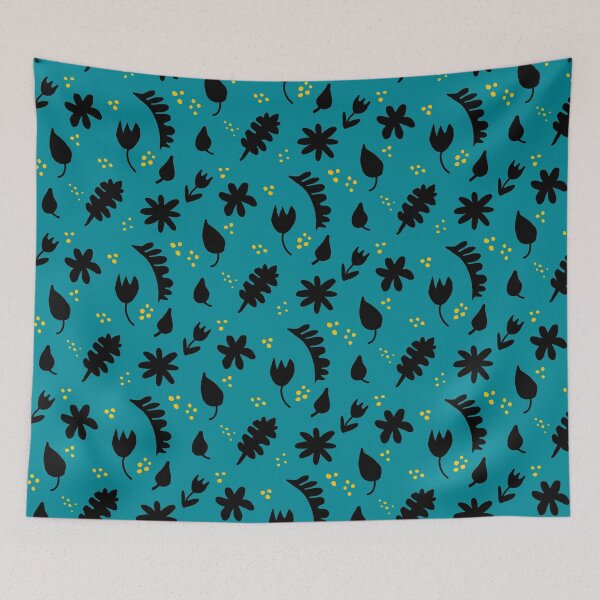Item preview, Blue and Black floral designed and sold by DemonicGloom.