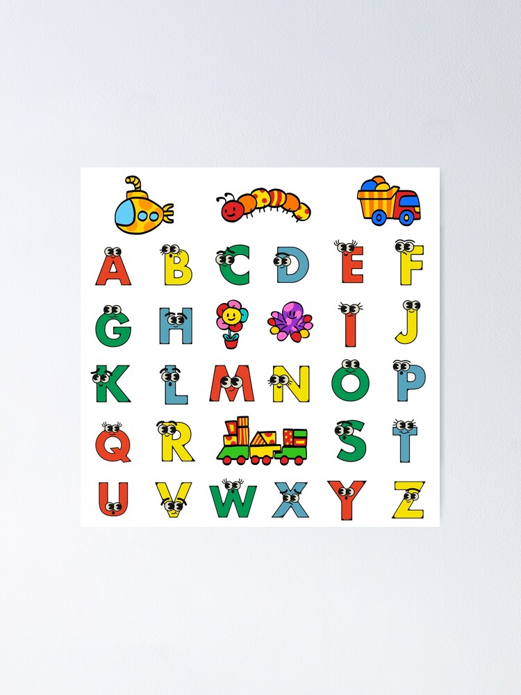 Funny ABC Letters (For kids aged 3-6 years) Poster for Sale by