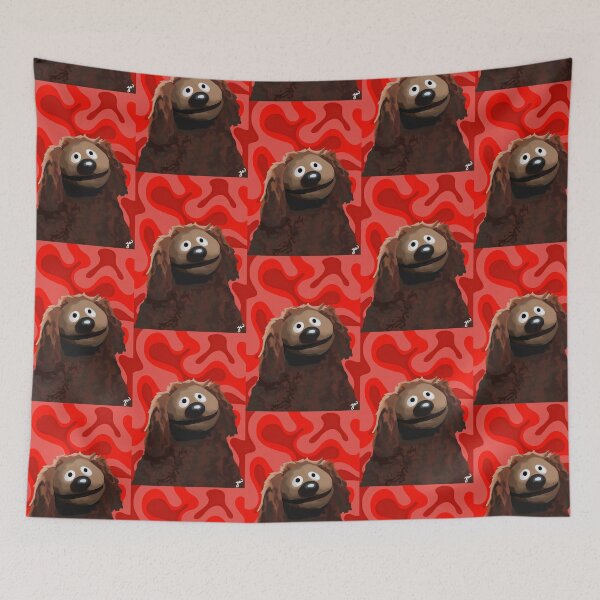 Item preview, Rowlf The Dog painting portrait (version 1/3 - Red background) designed and sold by Jessiwins19.