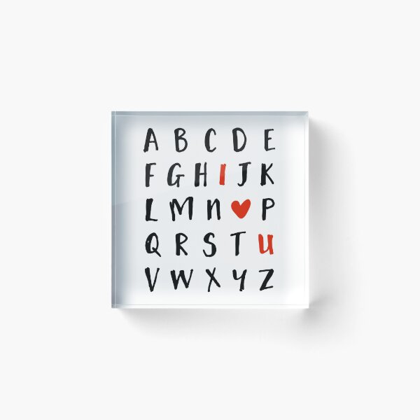 Item preview, 26 LETTERS IN THE ALPHABET AND I LOVE U - Valentines Day Love Quote designed and sold by deificusArt.