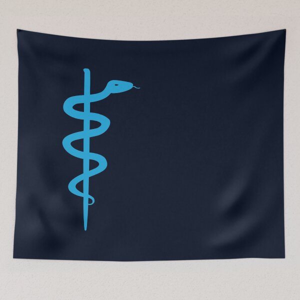 Item preview, Rod of Asclepius Blue Silhouette designed and sold by Artsy-Chemist.