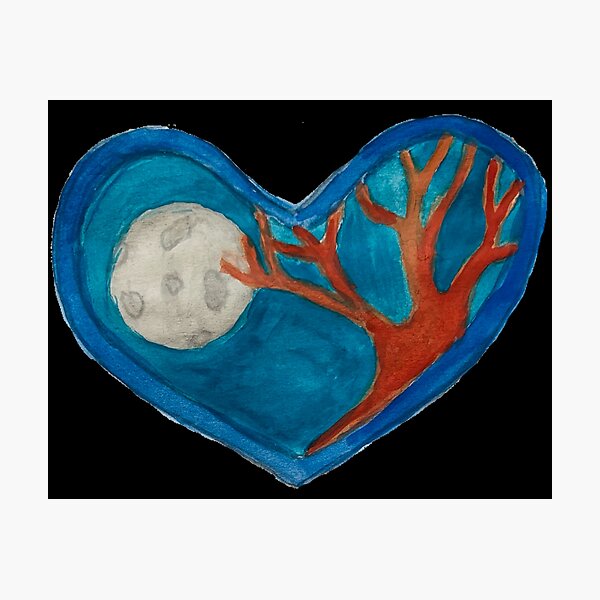 Item preview, Moon with Tree Heart designed and sold by LuvbuzzArt.