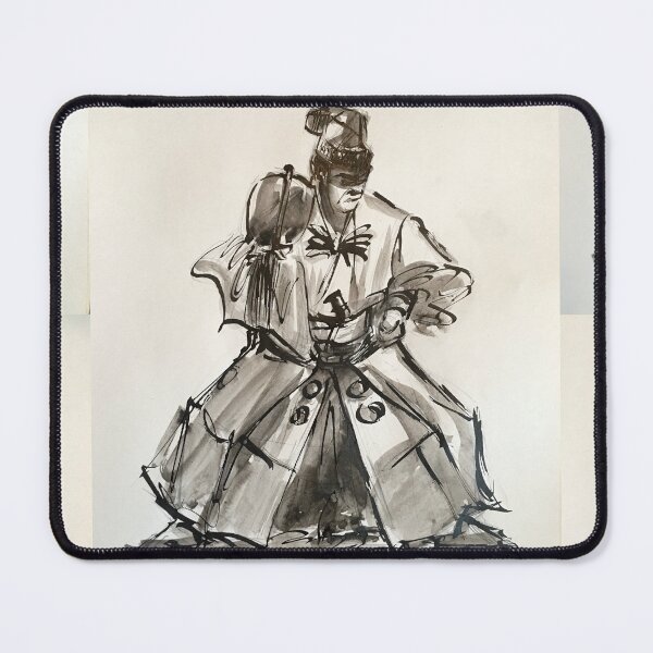 Item preview, Gyoji - Ink wash painting of a Sumo Referee on vintage 11x14" paper designed and sold by Rebecca Rees.