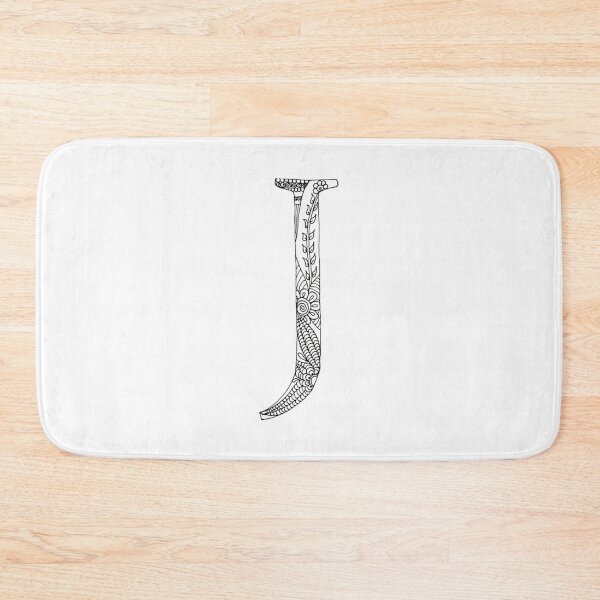 Item preview, Henna Alphabet J / Henna Letter J - Black Henna Line Art designed and sold by Mrs-PenLine.
