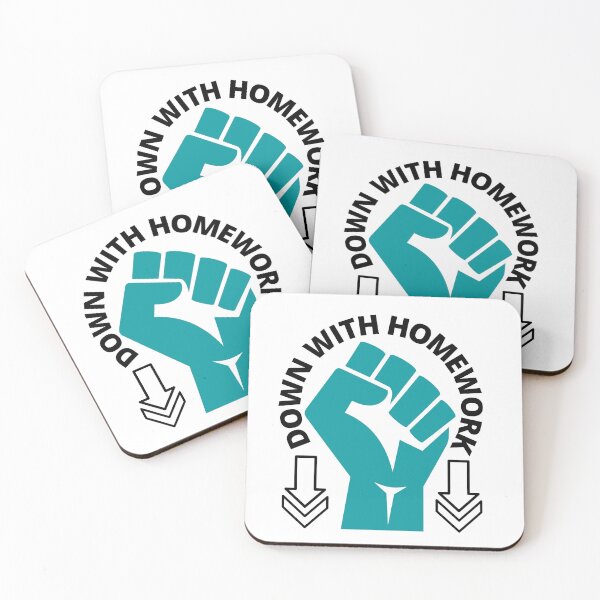 Item preview, Down With Homework, Funny School Design,  designed and sold by Coralgb.