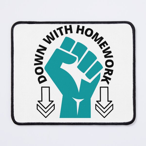 Item preview, Down With Homework, Funny School Design,  designed and sold by Coralgb.