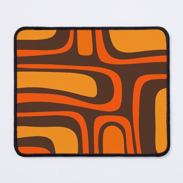 Item preview, Palm Springs Retro Mid-Century Modern Abstract Pattern in 70s Brown and Orange designed and sold by kierkegaard.