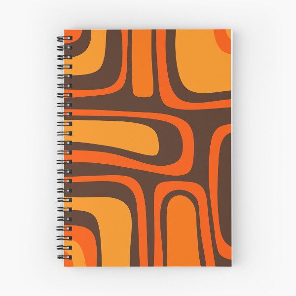 Item preview, Palm Springs Retro Mid-Century Modern Abstract Pattern in 70s Brown and Orange designed and sold by kierkegaard.
