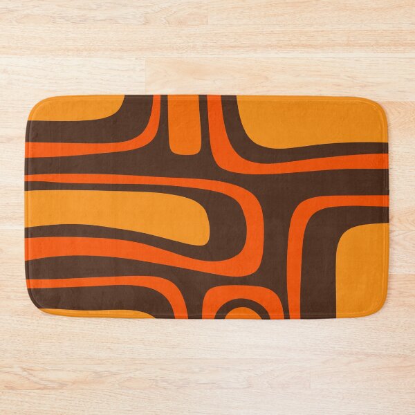 Item preview, Palm Springs Retro Mid-Century Modern Abstract Pattern in 70s Brown and Orange designed and sold by kierkegaard.