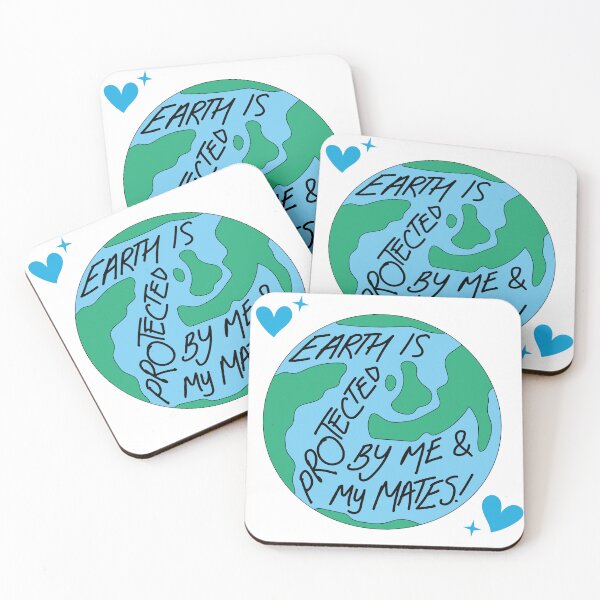 Item preview, Earth Is Protected By Me and My Mates Thirteen Thasmin Resolution Quote designed and sold by Blue Box Artworks.