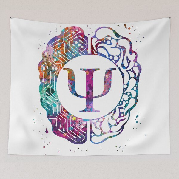 Item preview, Psychology Psi Symbol in Left and Right Brain designed and sold by EvasDreams.