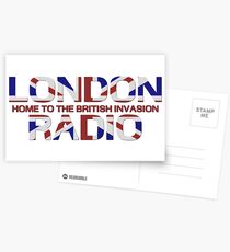 British Invasion - London Radio (Flag) Postcards