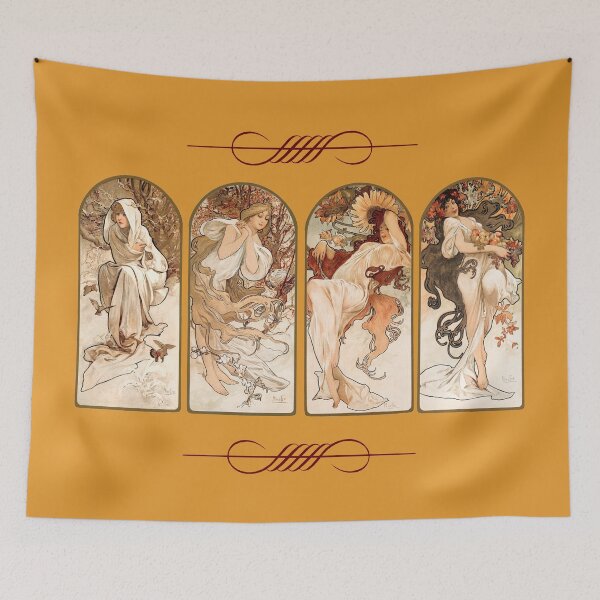 Item preview, The Seasons Classical Art from Alphonse Maria Mucha  designed and sold by cerenalkan.