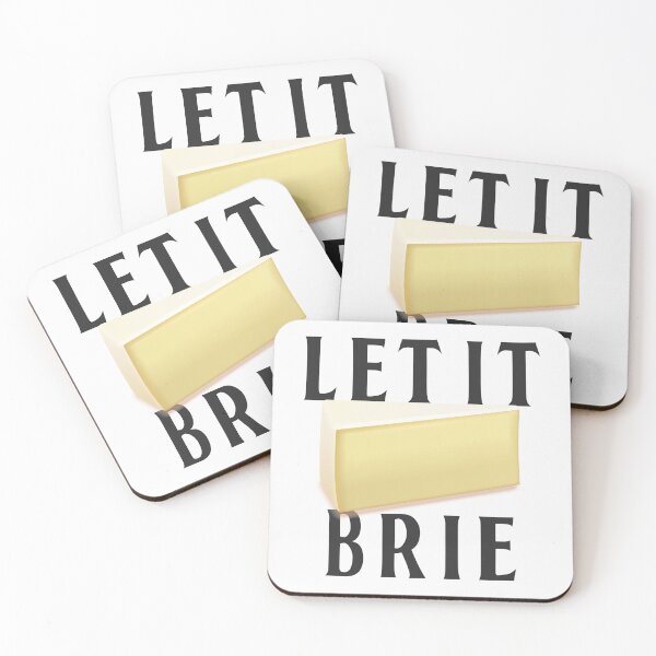 Item preview, Let it Brie Cheese Funny Beatle Pun designed and sold by art-fox.
