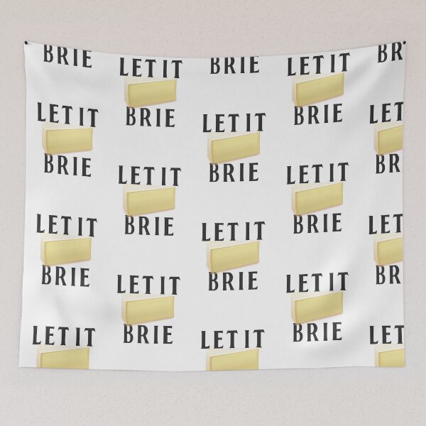 Item preview, Let it Brie Cheese Funny Beatle Pun designed and sold by art-fox.