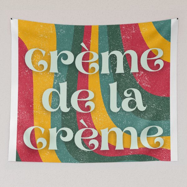 Item preview, Creme de la Creme Retro French Colorful Typography designed and sold by SpaceEnhance.