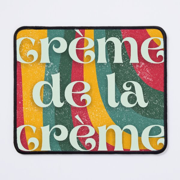 Item preview, Creme de la Creme Retro French Colorful Typography designed and sold by SpaceEnhance.
