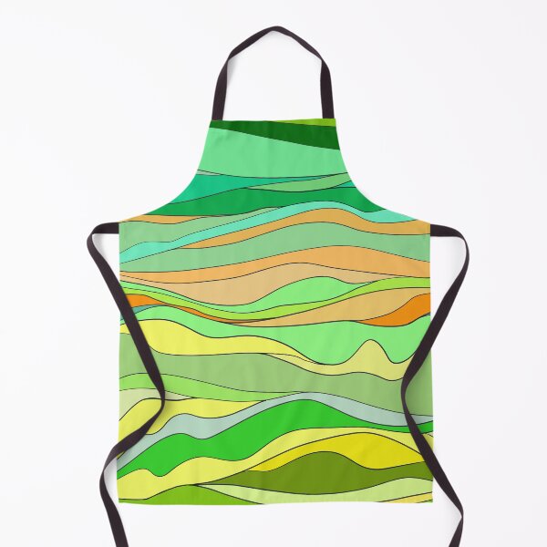Item preview, Green, waves in the sea, wave pattern, green waves, lines, linear pattern designed and sold by Noe91.
