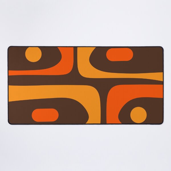 Item preview, Mid-Century Modern Piquet Retro Minimalist Abstract in 70s Brown and Orange designed and sold by kierkegaard.