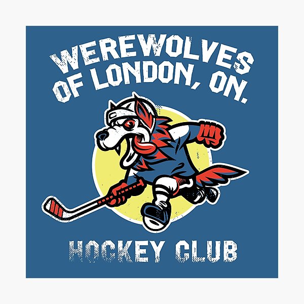 Artikelvorschau, Werwölfe von London, Ontario Hockey Club (weiße Version) entworfen und verkauft von ToadyCo.