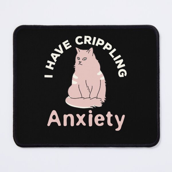 Item preview, I Have Crippling Anxiety Pastel Goth Cat designed and sold by jaygo.