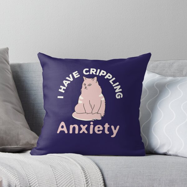 Item preview, I Have Crippling Anxiety Pastel Goth Cat designed and sold by jaygo.