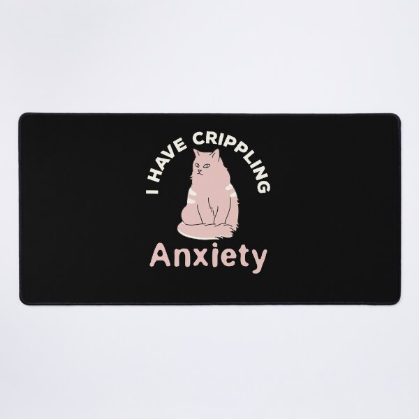 Item preview, I Have Crippling Anxiety Pastel Goth Cat designed and sold by jaygo.