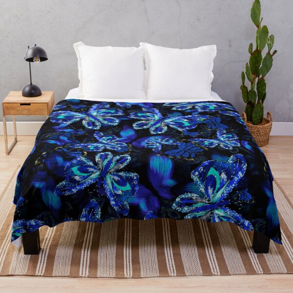 Item preview, Blue galaxy butterfly night black designed and sold by Roselove4869.
