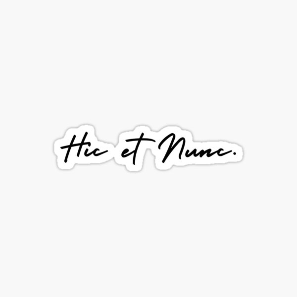 HIC ET NUNC Sticker for Sale by ann-hy-22