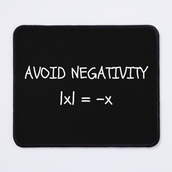 Item preview, Avoid negativity Math  Funny Math designed and sold by Artystico  ⭐⭐⭐⭐⭐.