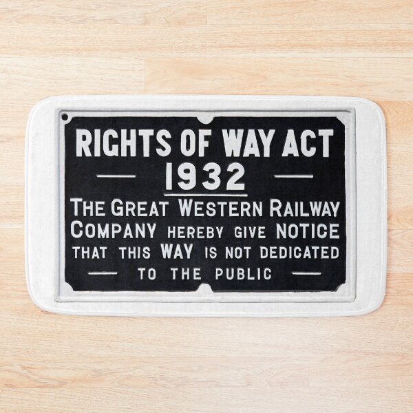 Item preview, Vintage Great Western Railway Right of Way sign designed and sold by Random Railways.