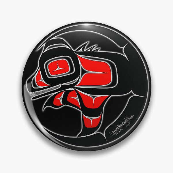 Item preview, Bear cub red tribal style designed and sold by SpeakthunderArt.