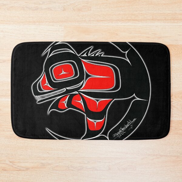 Item preview, Bear cub red tribal style designed and sold by SpeakthunderArt.