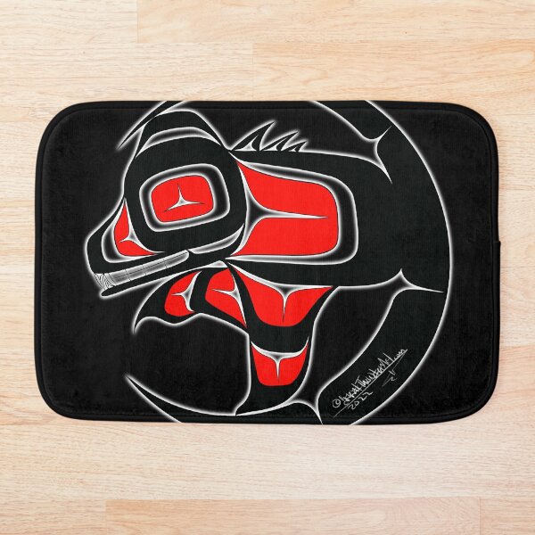 Item preview, Bear cub red tribal style designed and sold by SpeakthunderArt.