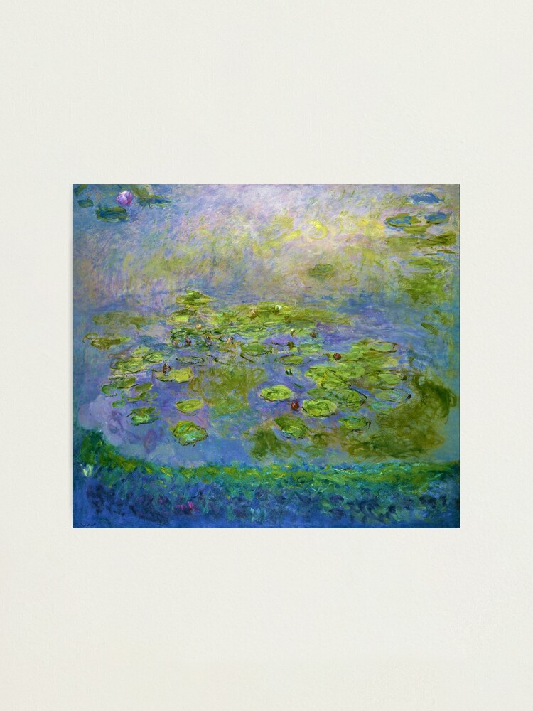 Tableau Sur Toile Nymphéas De Claude Monet – Encadré, Prêt à Accrocher – Art Impressionniste